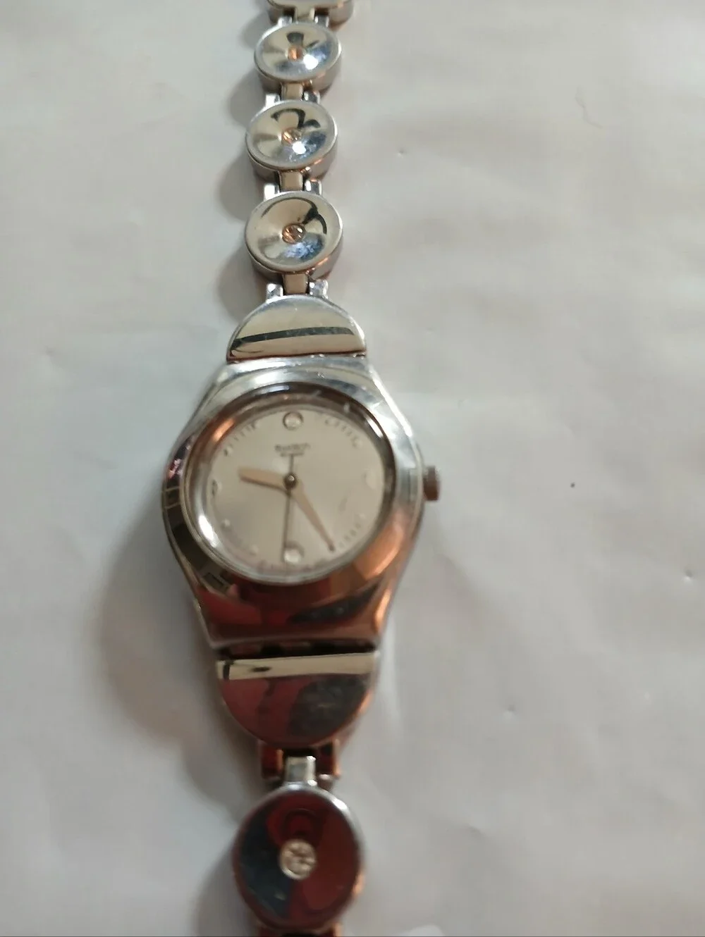 Swatch 2005 YSS317G Silver-Ton Ladies Bracelet Watch